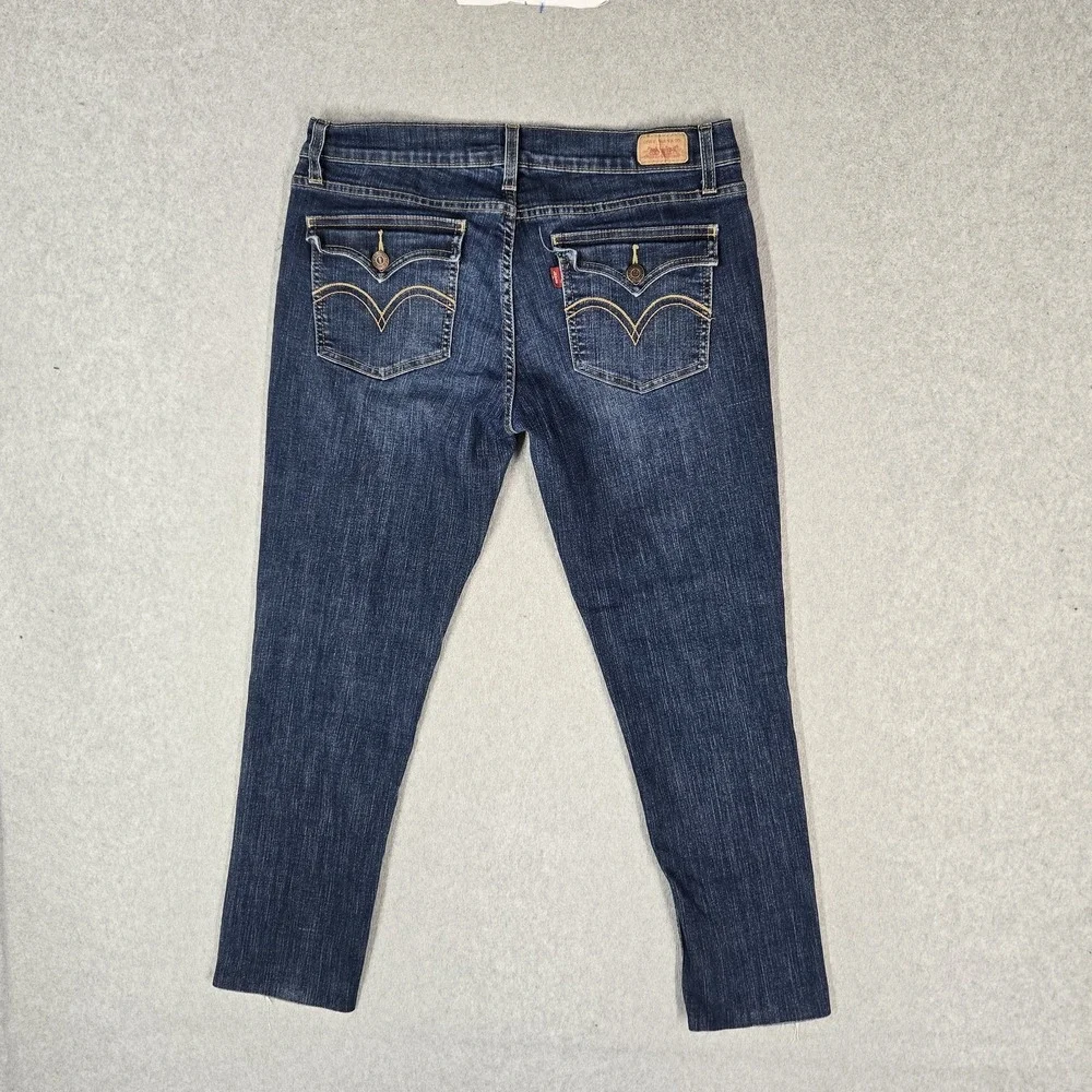 Levi's 524 Women Jeans 11M Blue Denim Too Superlow Jeans 26